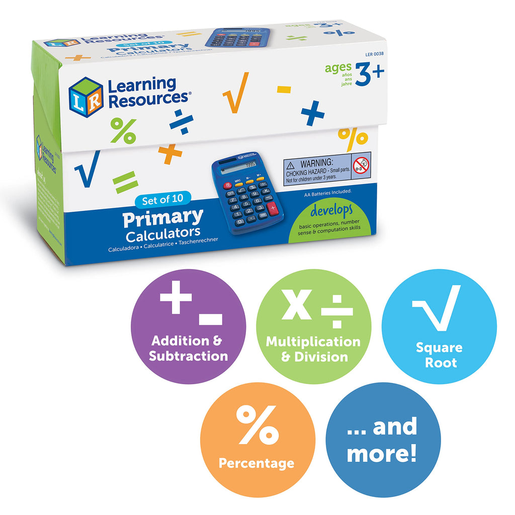 Primary Calculators Set of 10 V2056