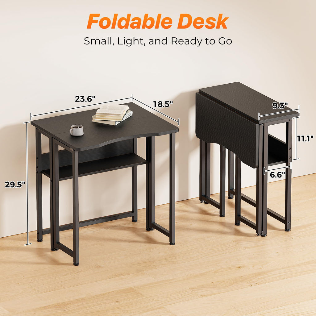Folding Desk with Storage Shelf Z4913
