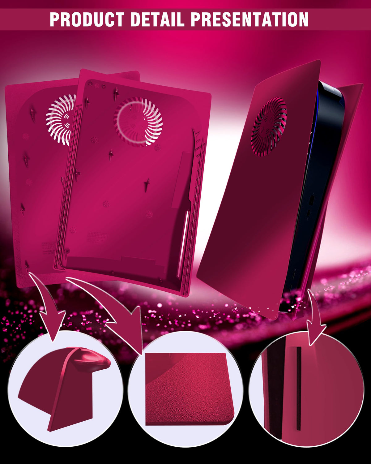 Cosmic Red Vented Faceplate for PS5 Disc Edition E514