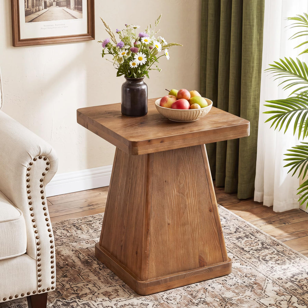 Solid Wood Side Table Set of 2 L6270