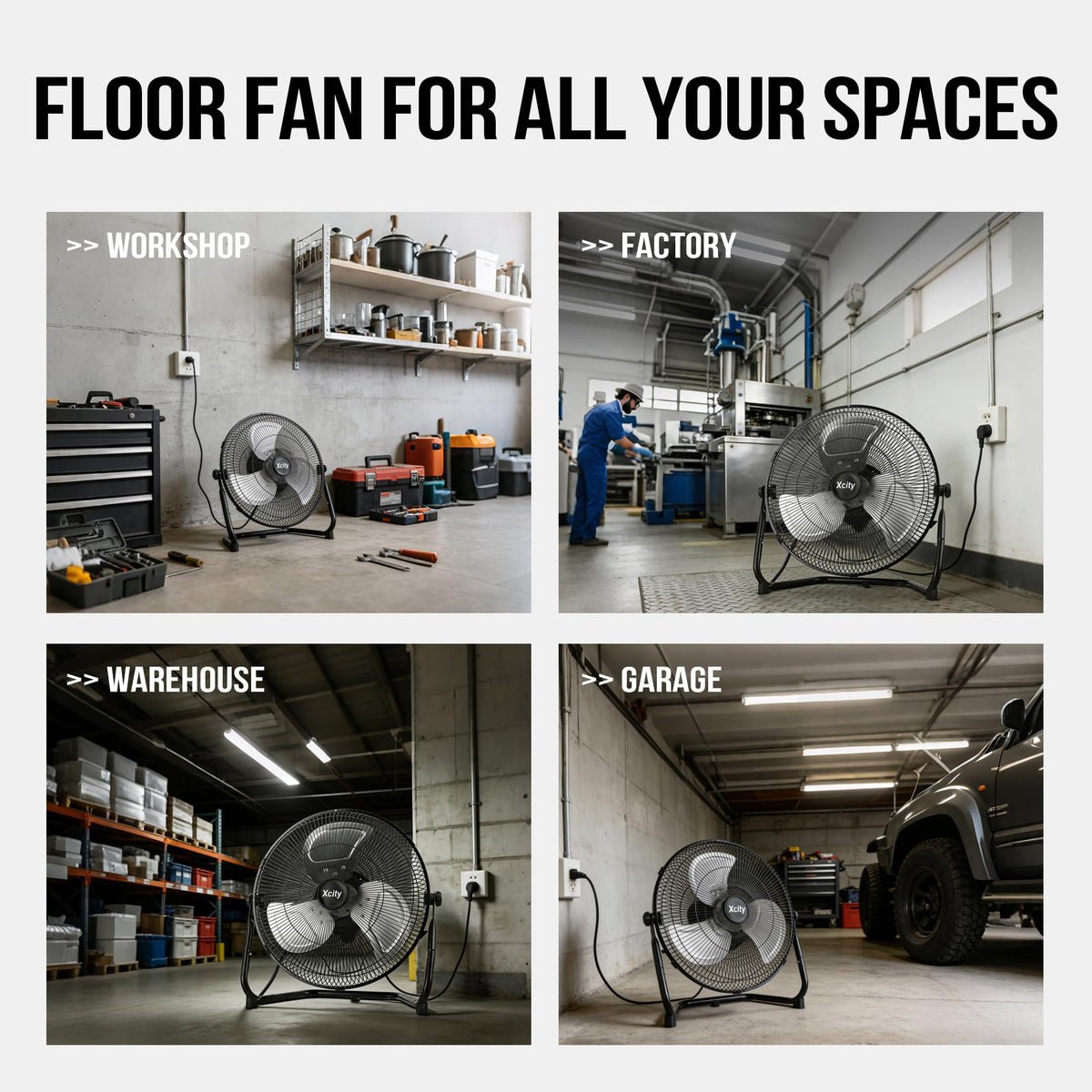 18 Inch Metal Floor & Box Fan V185576