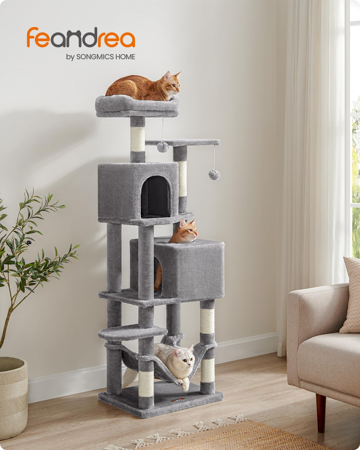 Light Gray Cat Tree M6604