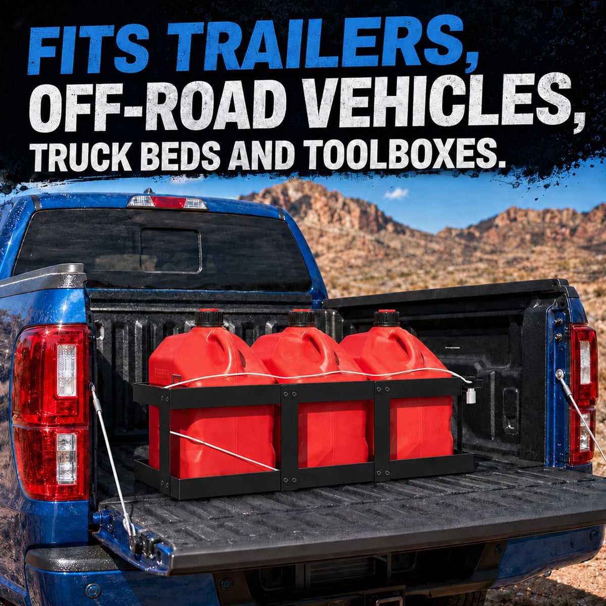 Stainless Steel Gas Can Holder for Three 5 Gallon Fuel Containers P259467