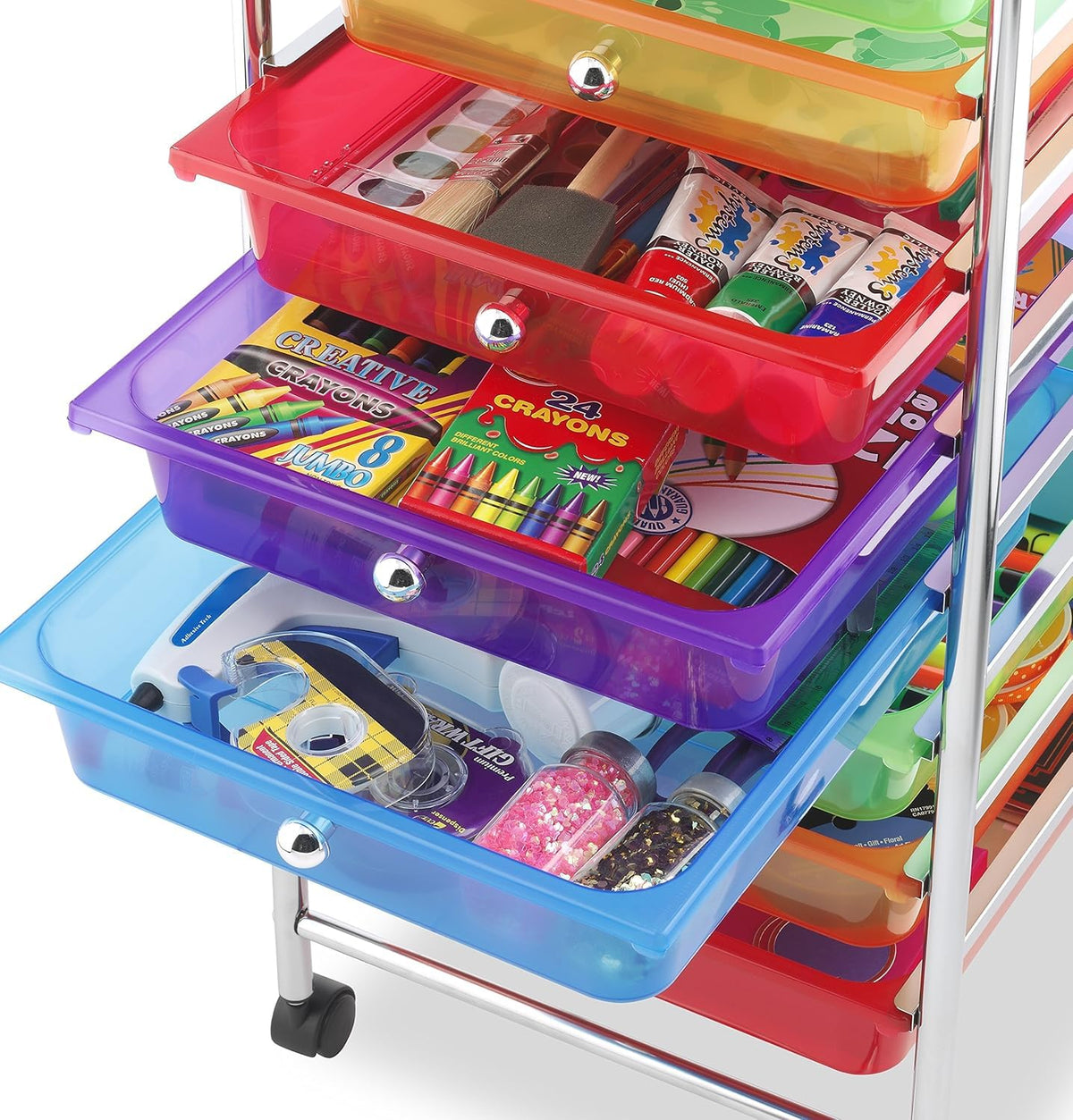 10 Drawer Rolling Craft Storage Cart H3271