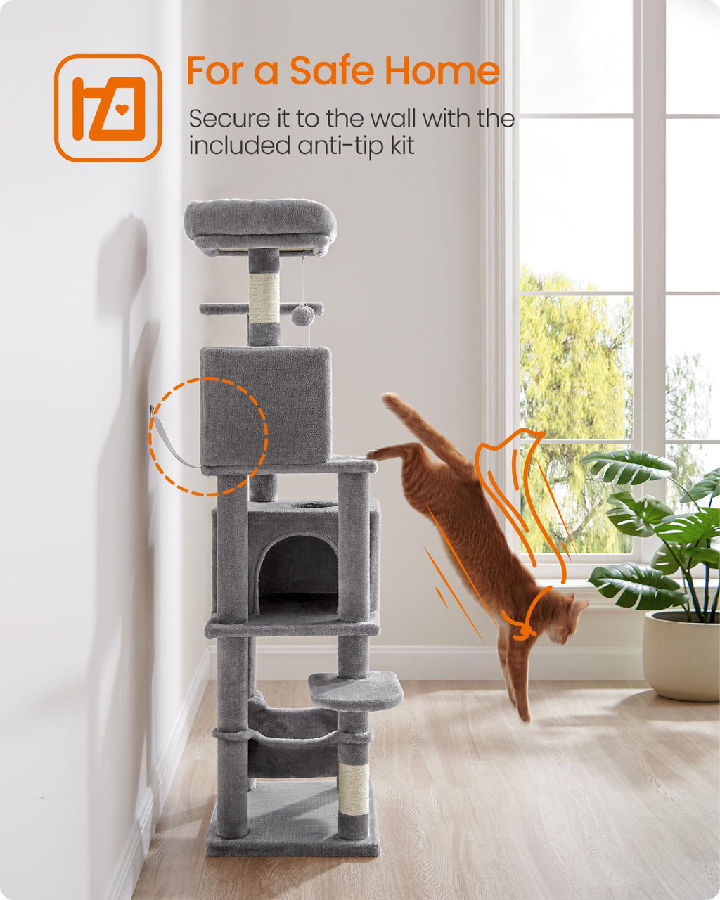 Light Gray Cat Tree M6604