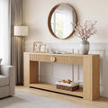 Oak Console Table with Storage Drawers X52144