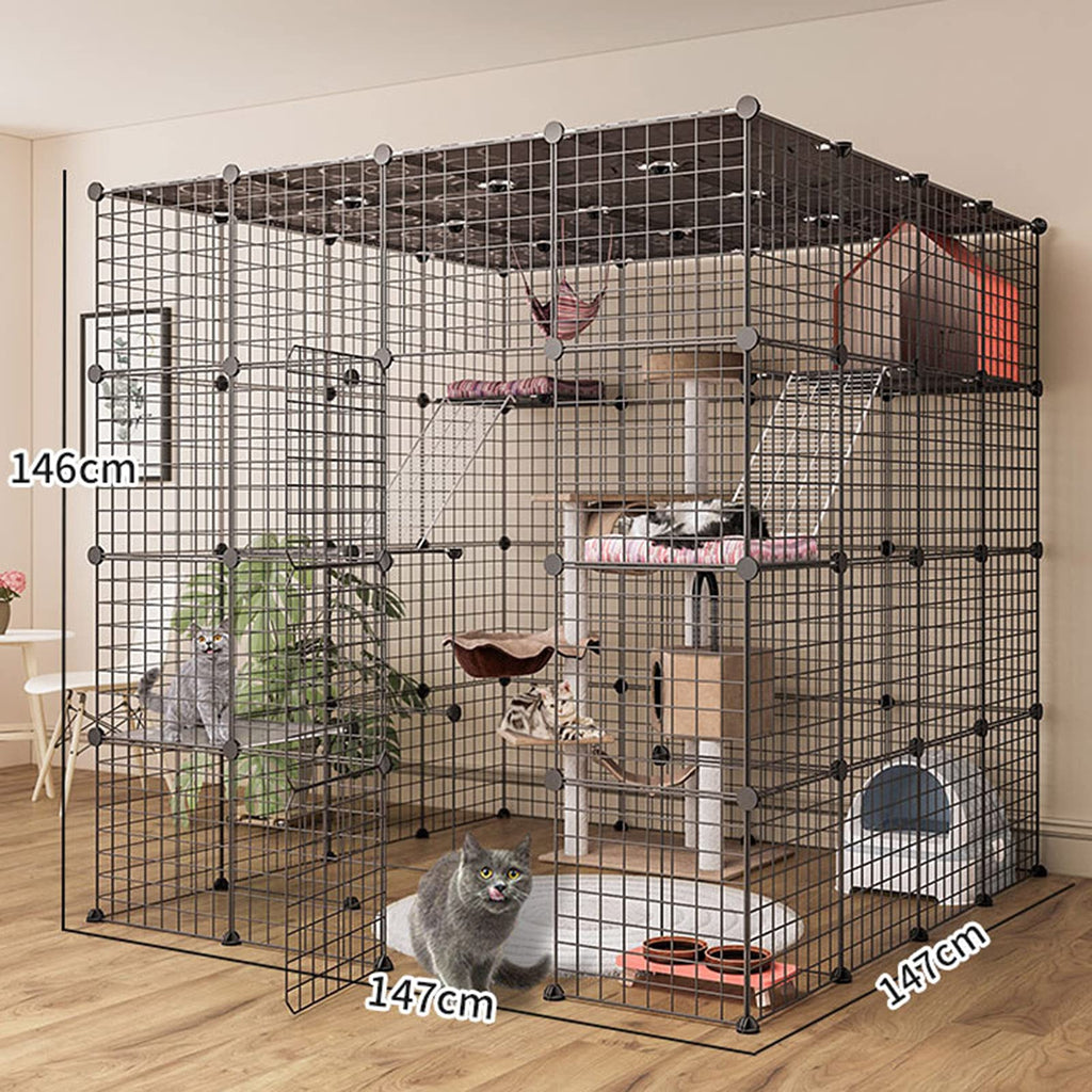 Metal Wire Small Animal Cage 147 * 147 * 146cm A857