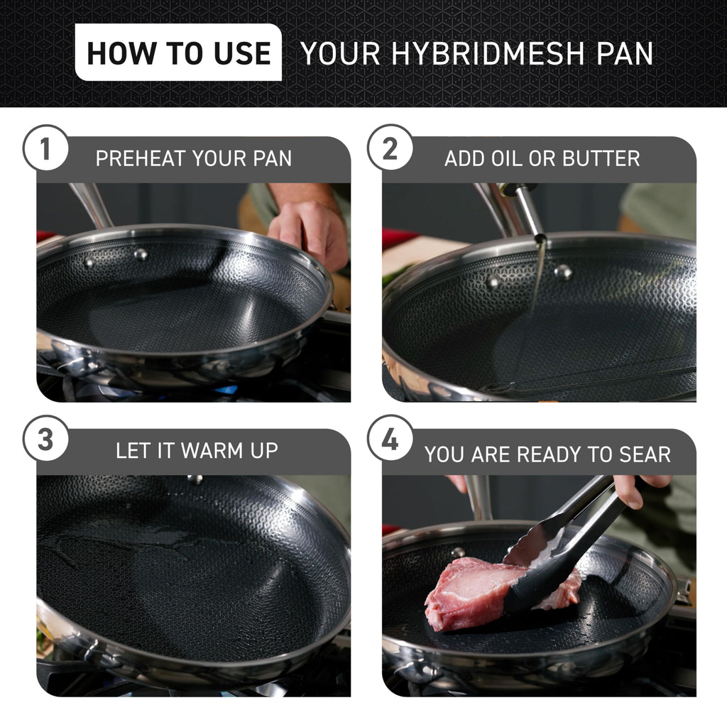 3 Piece Stainless Steel Frypan Cookware Set I105