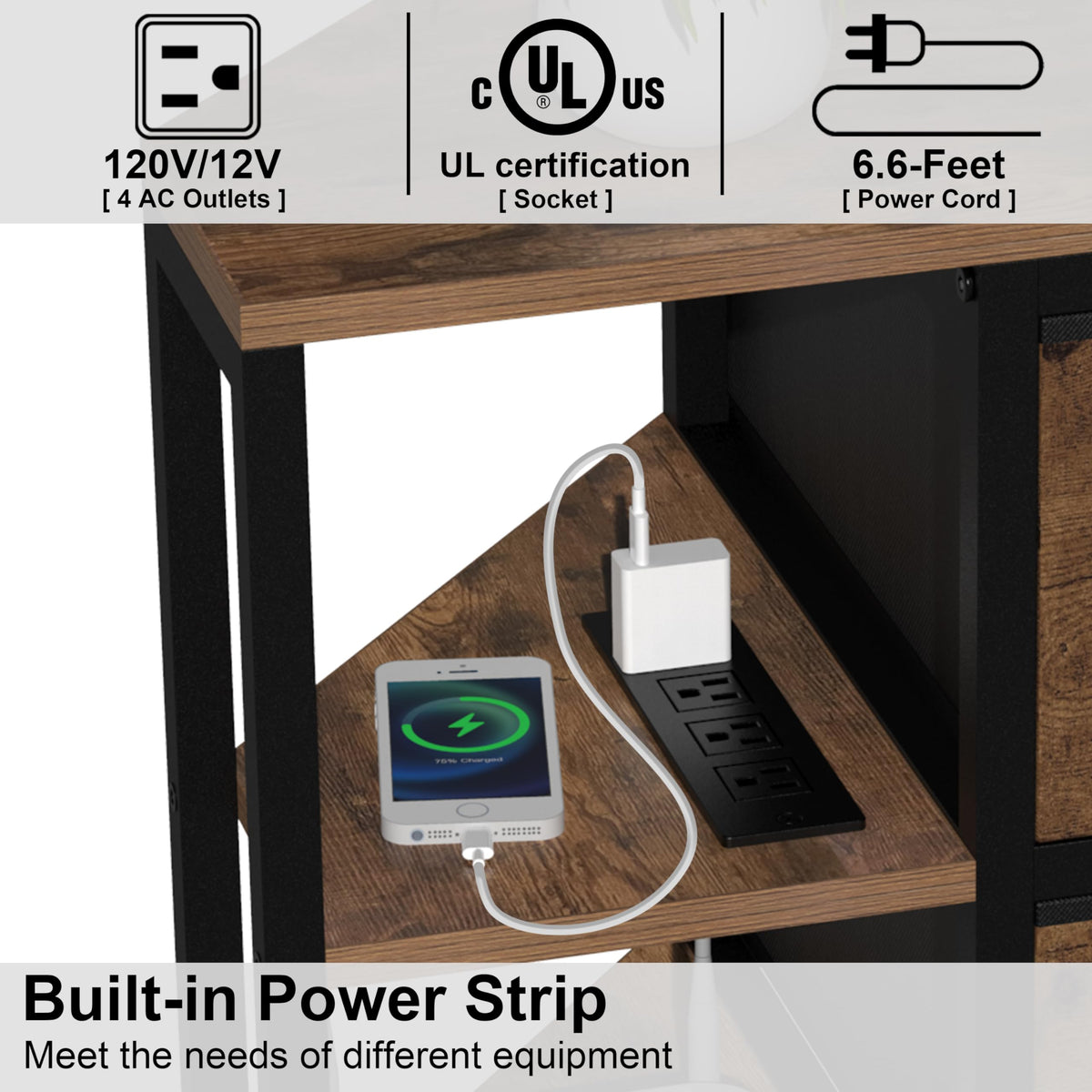 Brown Corner TV Stand with Drawer A619655