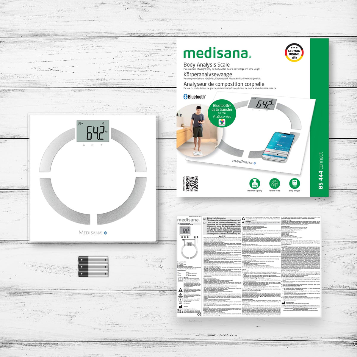 White 180 kg Body Analysis Scale M50874