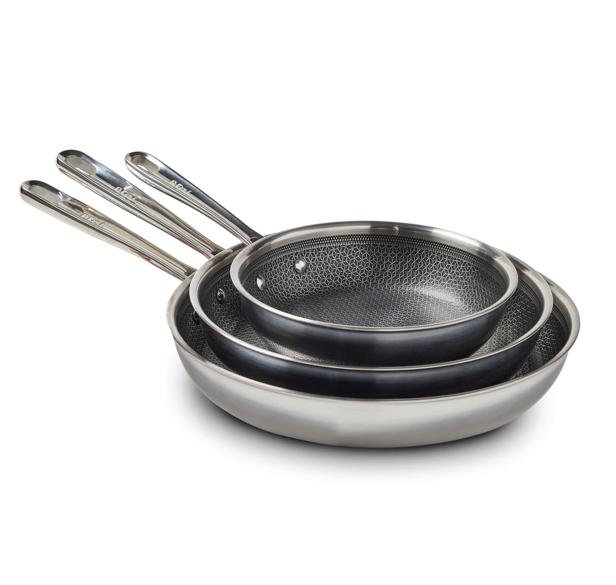 3 Piece Stainless Steel Frypan Cookware Set I105