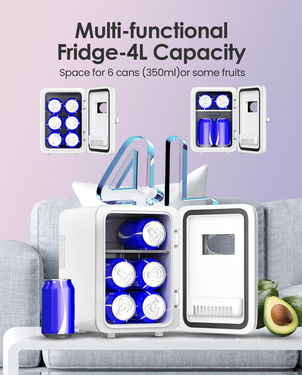 4L Pearly White Mini Skincare Fridge V937810