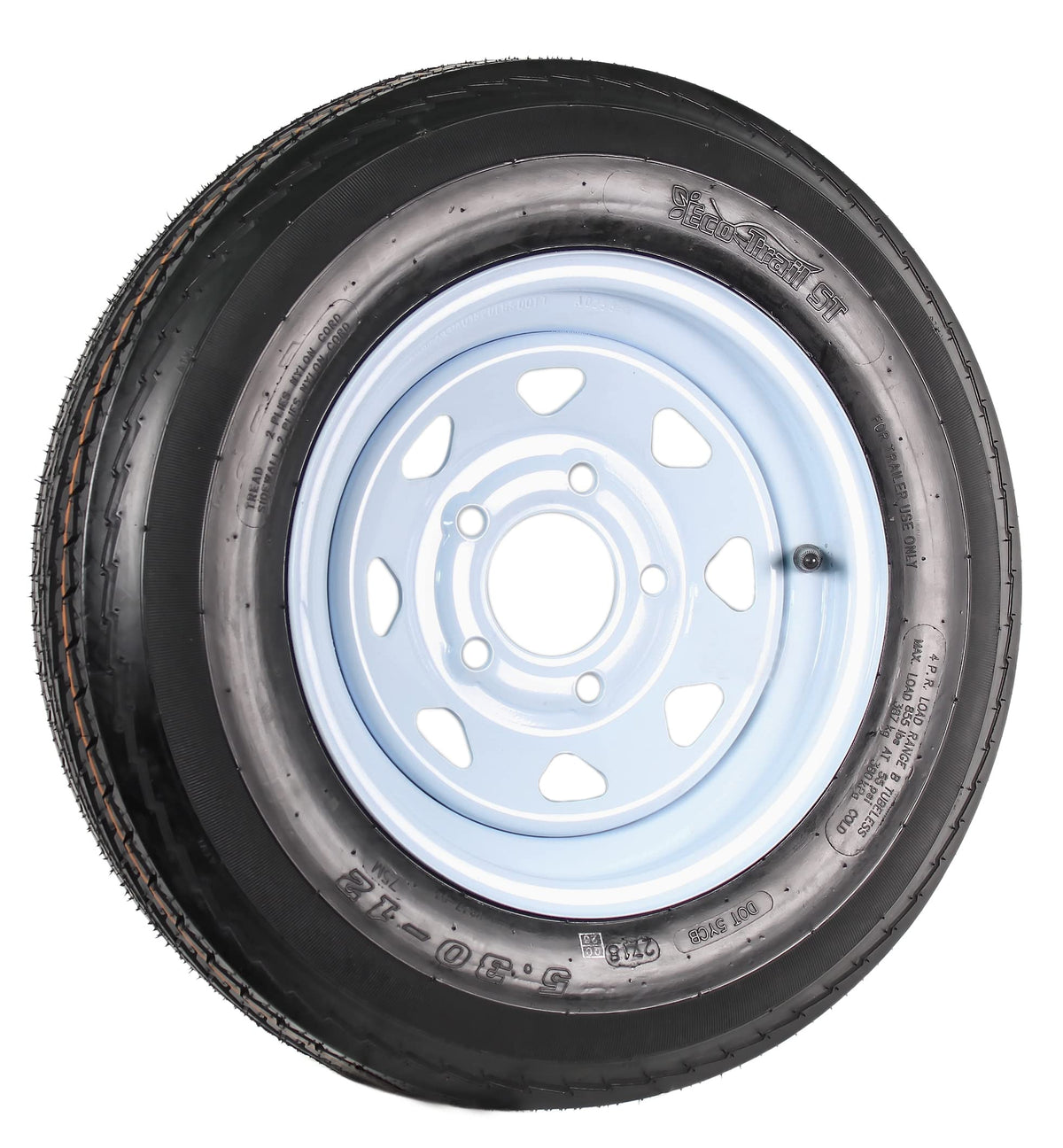 12 Inch 5 Lug Trailer Tire Rim Assembly Q493635