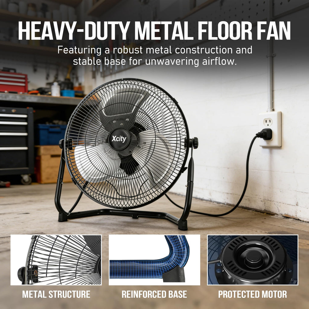18 Inch Metal Floor & Box Fan V185576