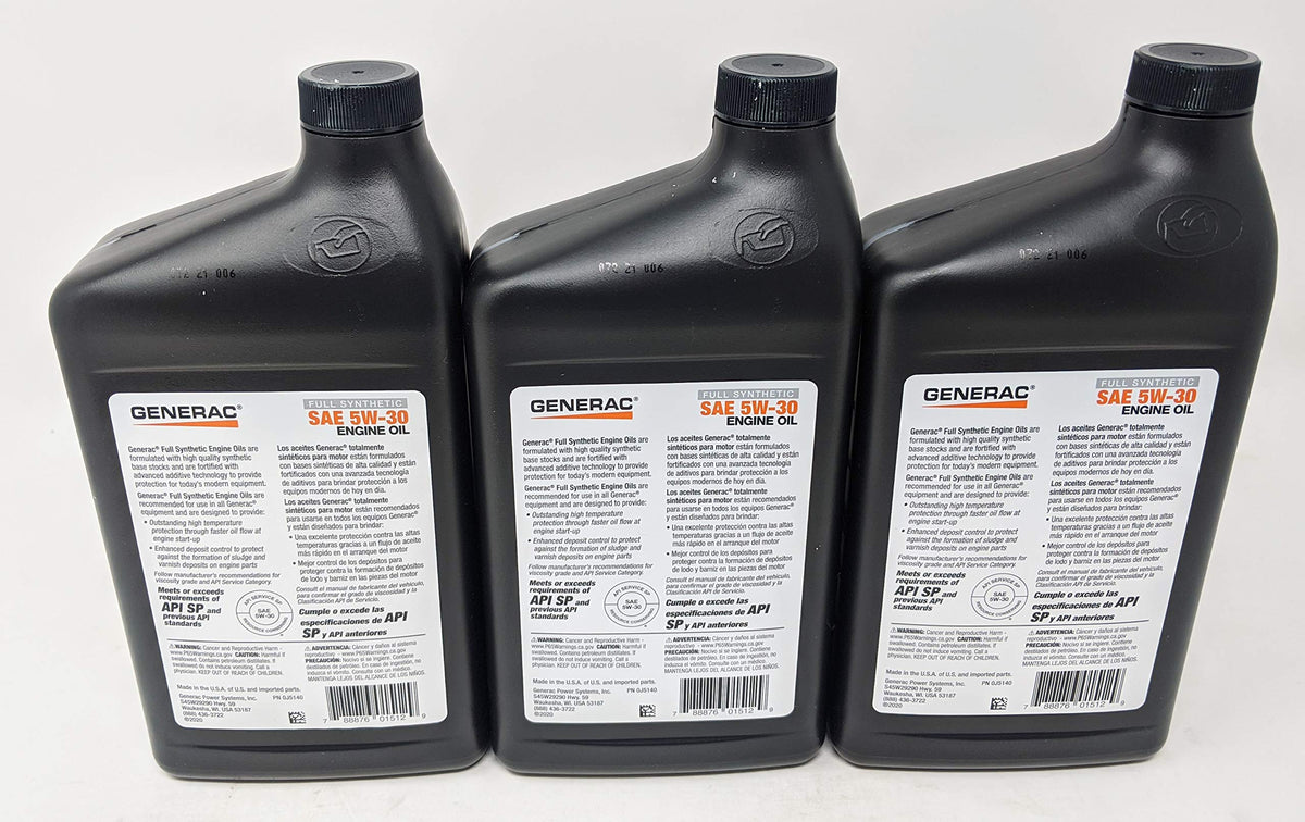Full Synthetic 5W-30 Motor Oil Quart Bottle Pack of 3 K4089