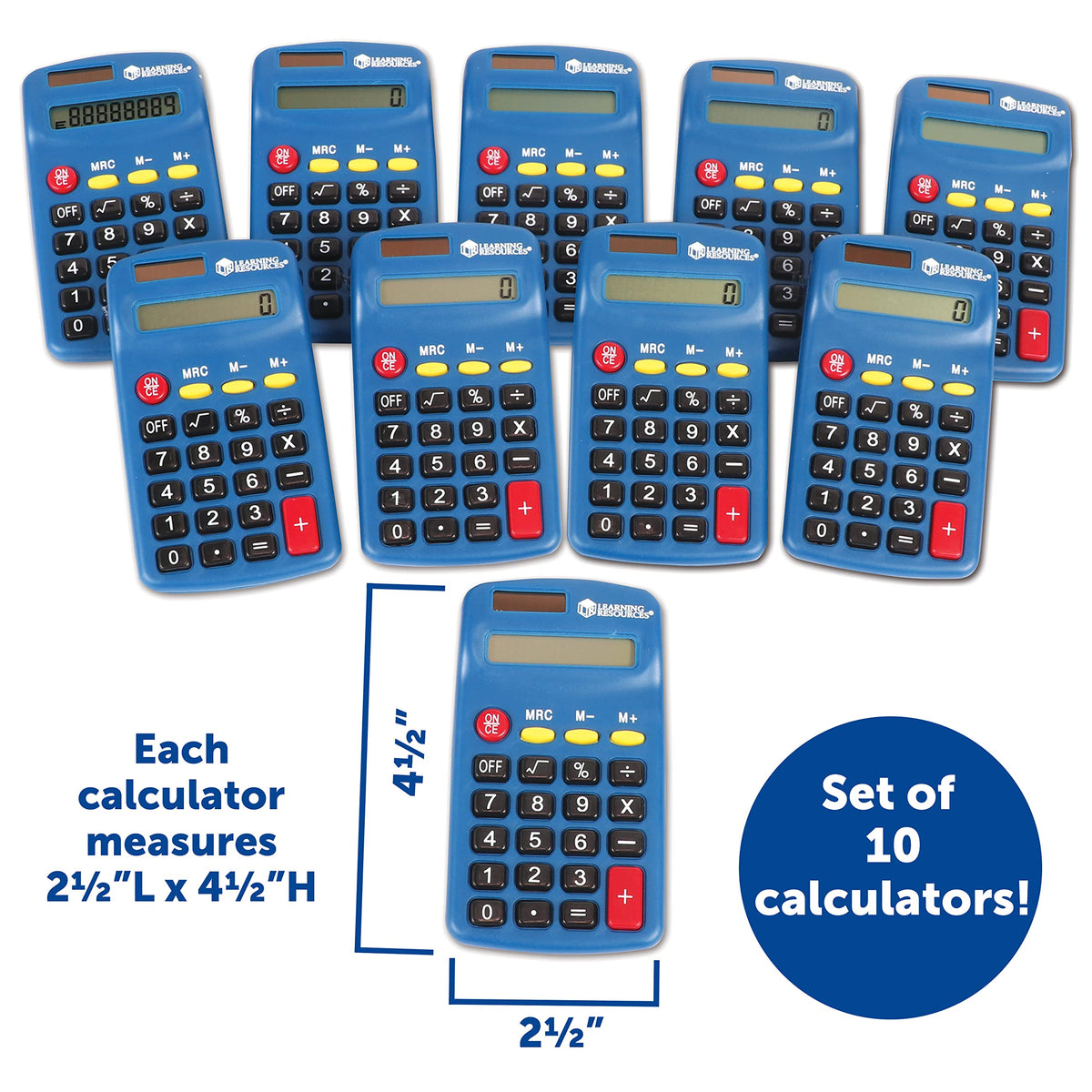 Primary Calculators Set of 10 V2056