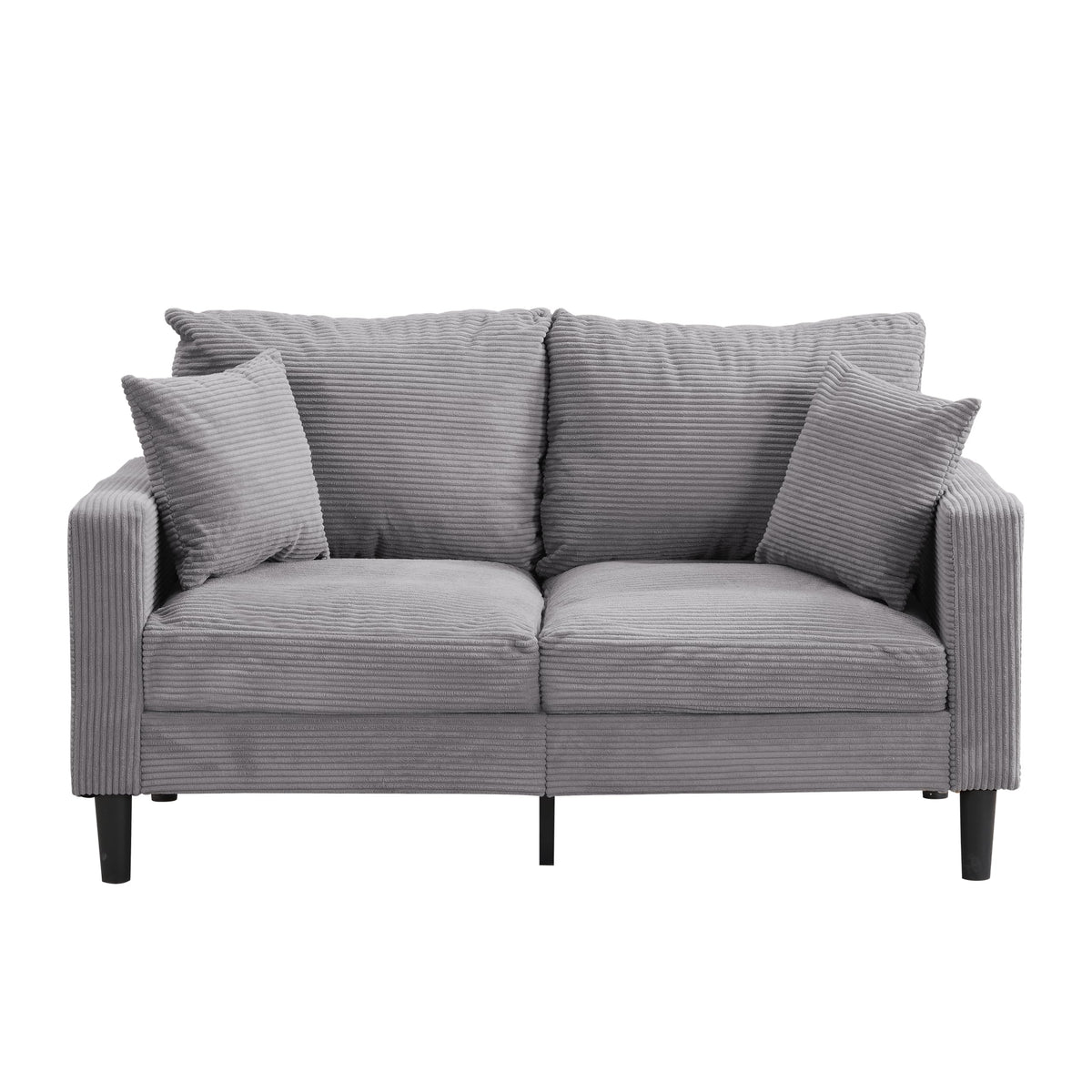 Light Gray 2-Seater Upholstered Loveseat Sofa P5061