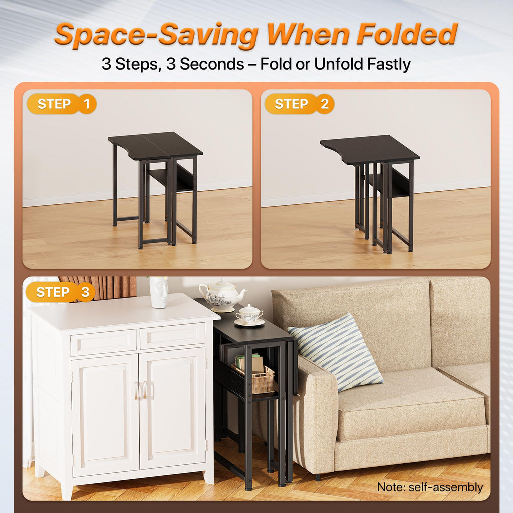 Folding Desk with Storage Shelf Z4913