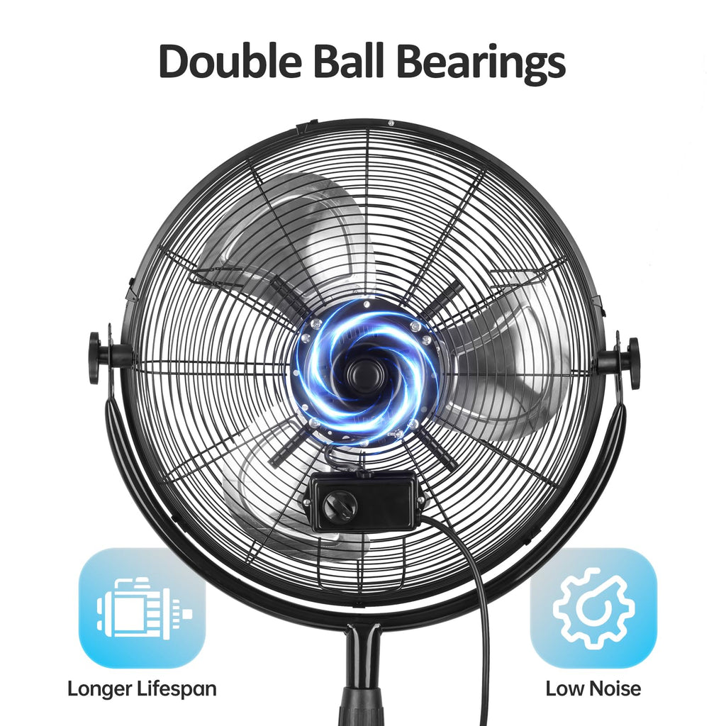 18 Inch High Velocity Metal Pedestal Fan C9572