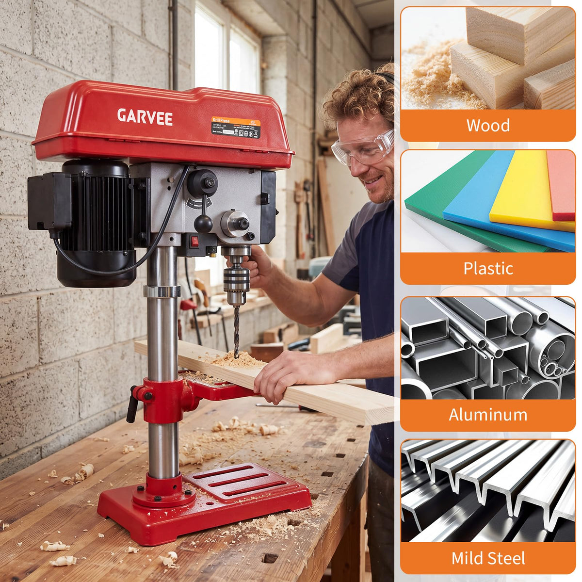 10-Inch Benchtop Drill Press with Variable Speed Motor Z678284