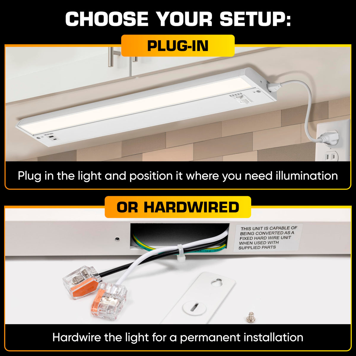 LED Under Cabinet Lighting 24 Inch White E343