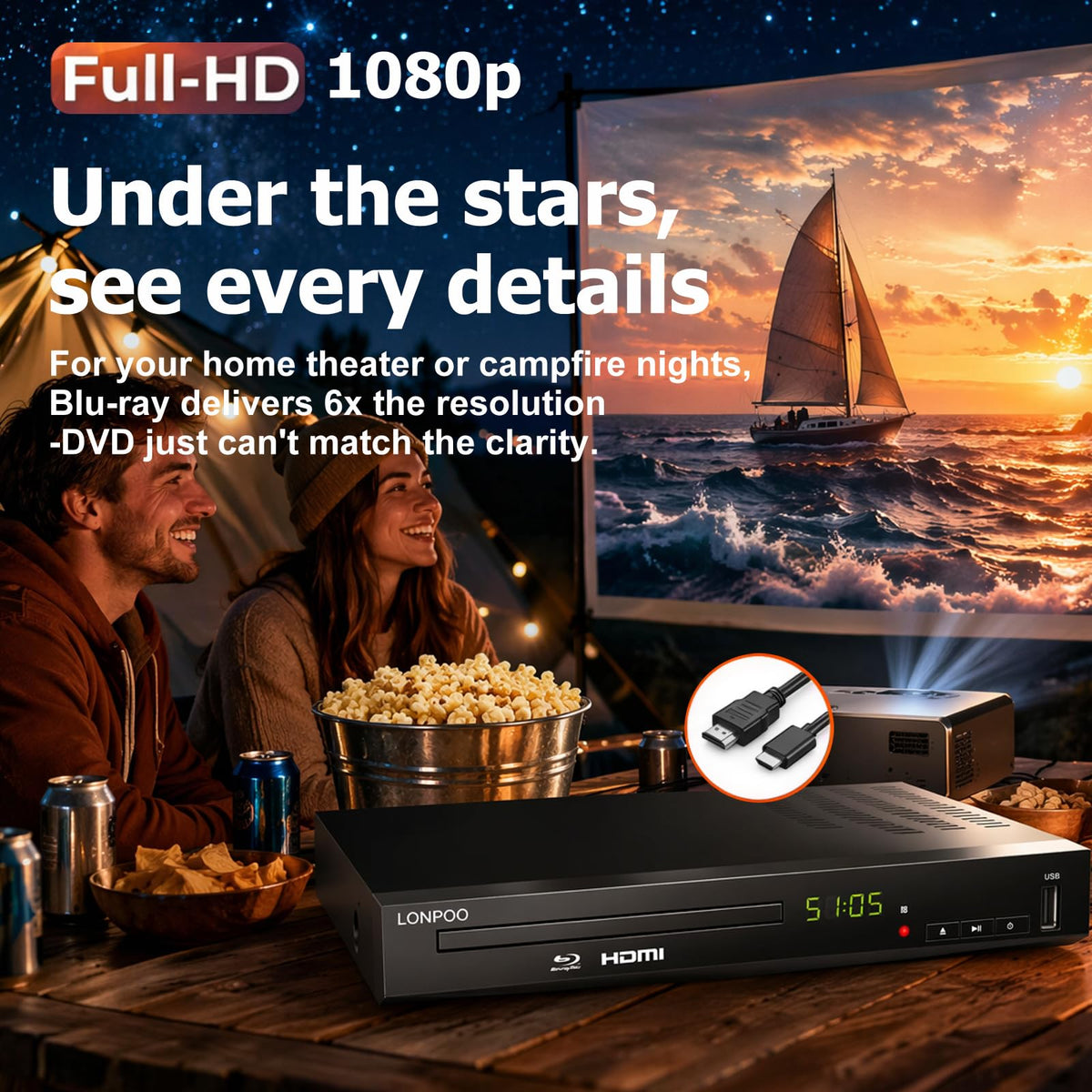 Blu-Ray Disc Player 1080P HDMI A205
