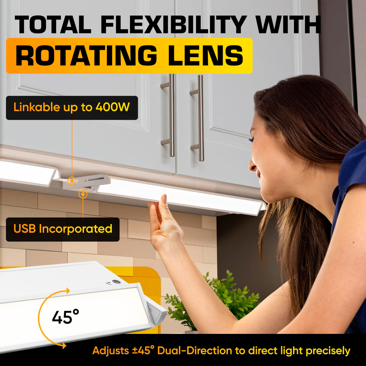 LED Under Cabinet Lighting 24 Inch White E343
