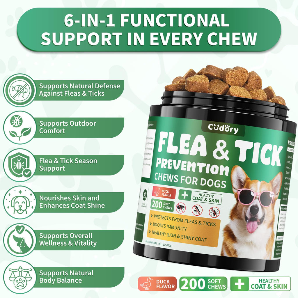 Flea and Tick Prevention for Dogs Chewables H10086