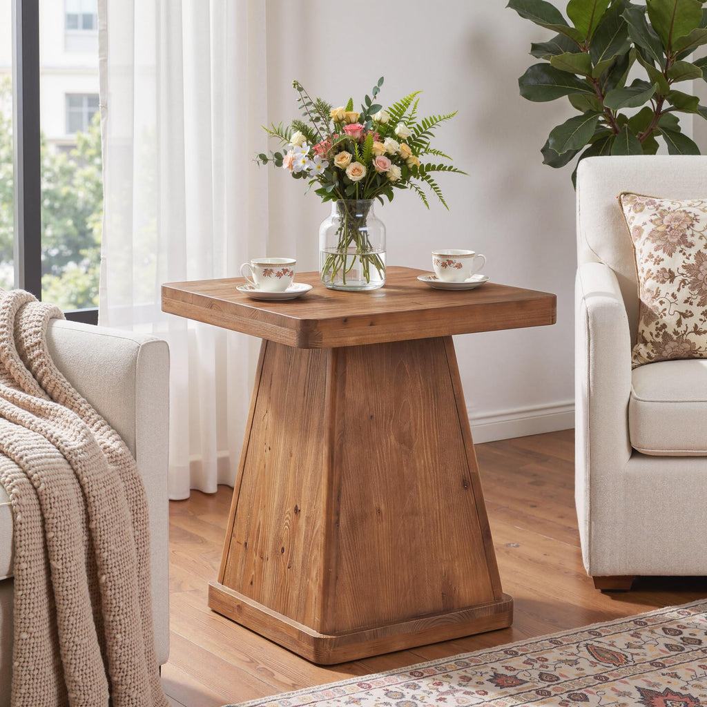 Solid Wood Side Table Set of 2 L6270