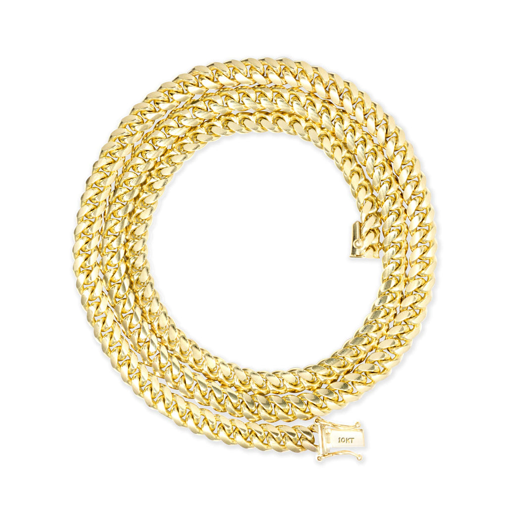 10k Yellow Gold Cuban Link Chain Necklace T883617