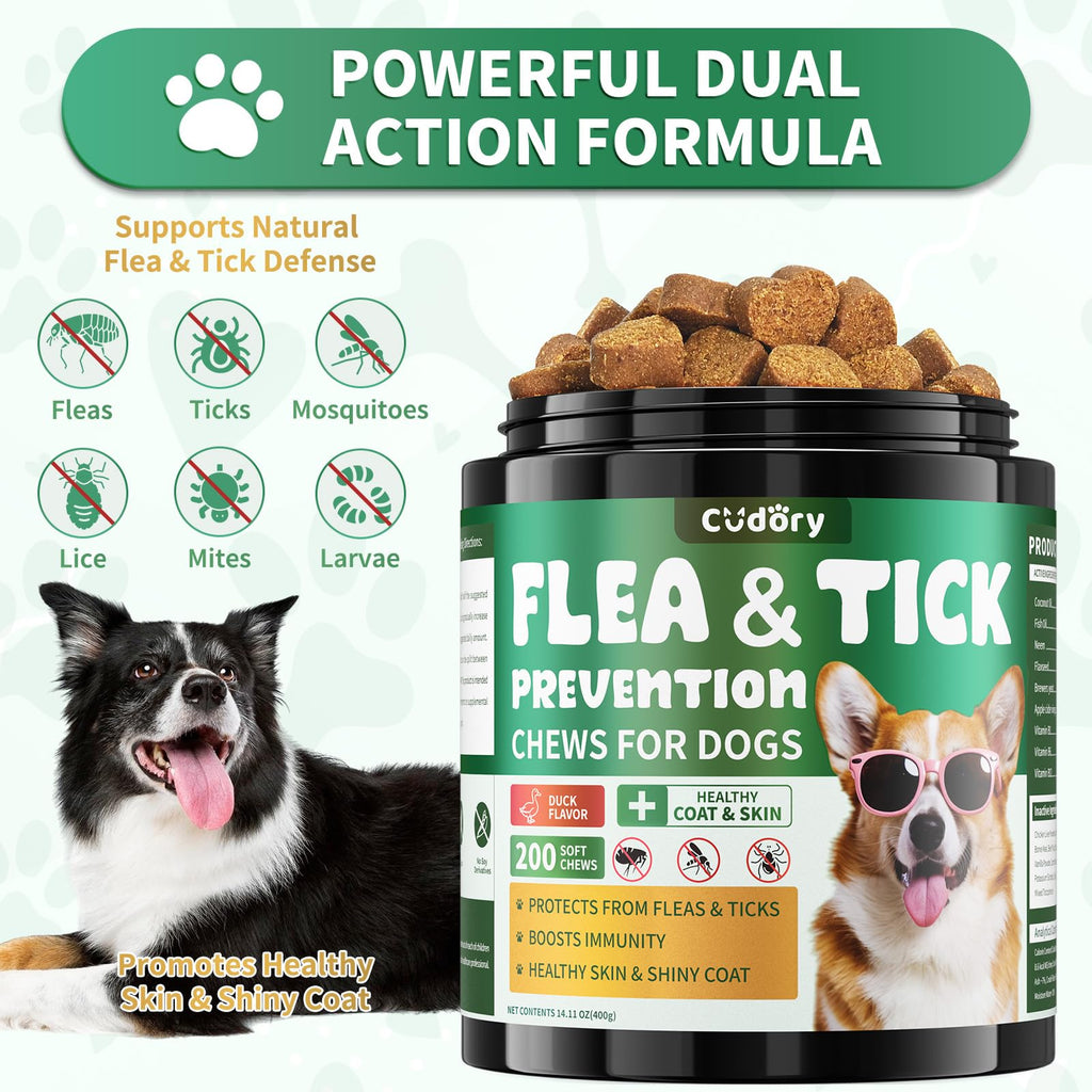 Flea and Tick Prevention for Dogs Chewables H10086
