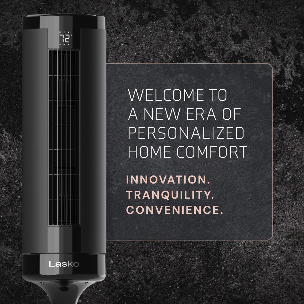 Black Tower Fan with Remote Q1985