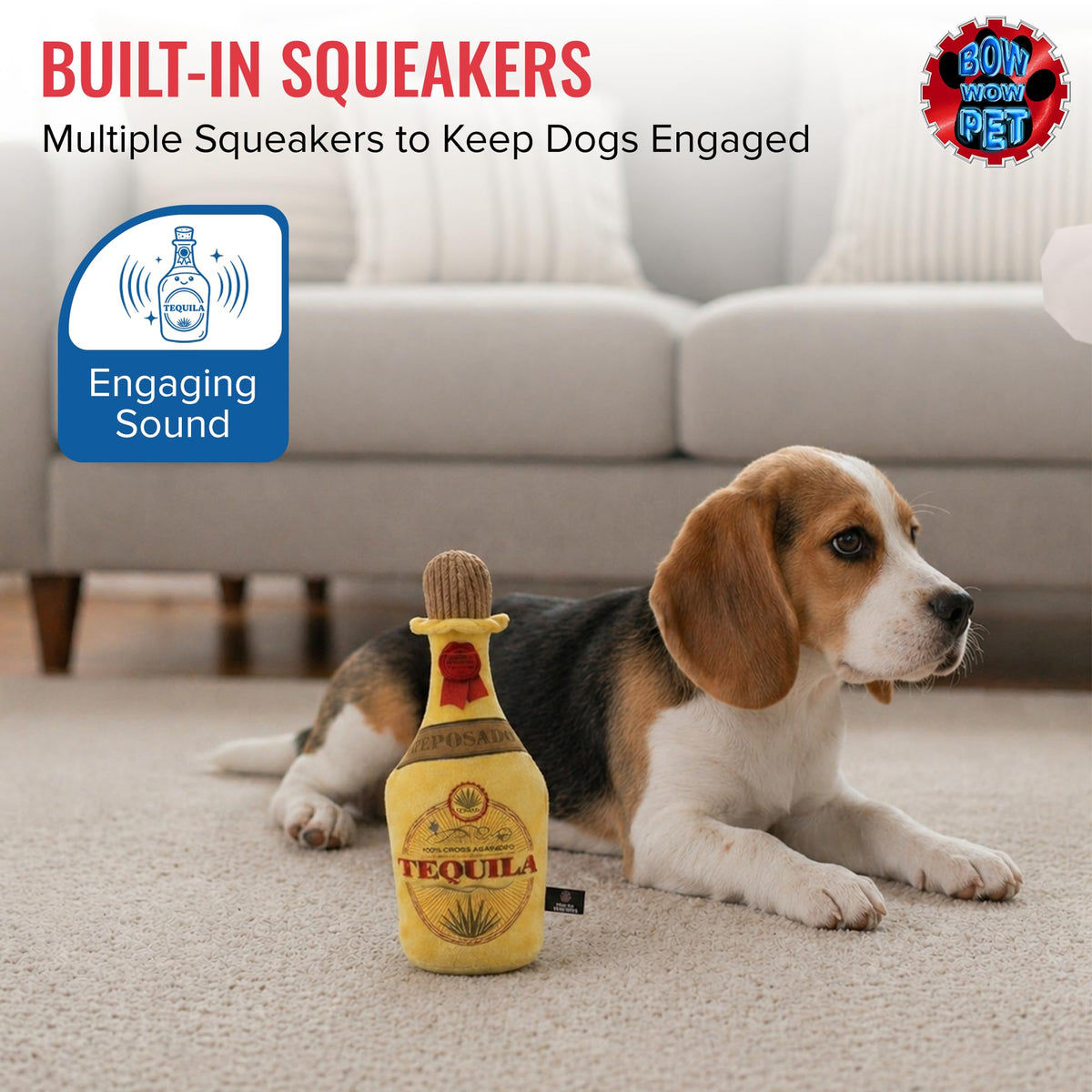 Squeaky Plush Dog & Cat Toy R817616