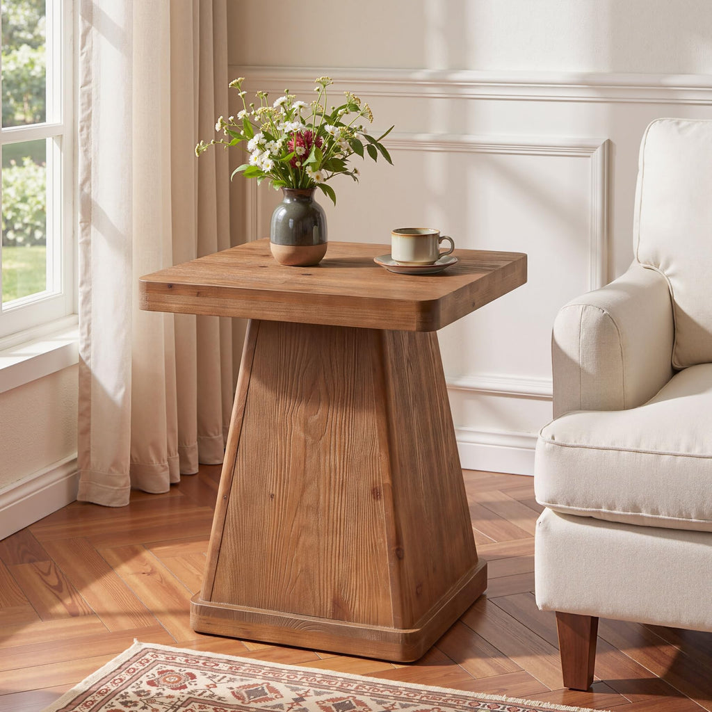 Solid Wood Side Table Set of 2 L6270