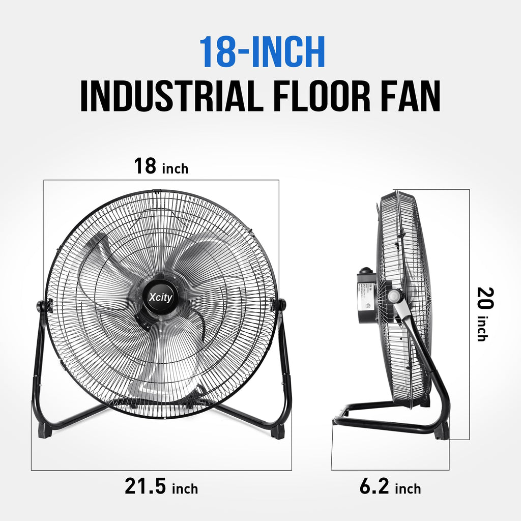 18 Inch Metal Floor & Box Fan V185576