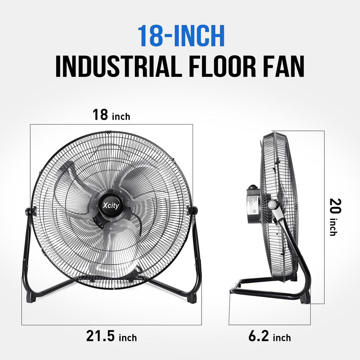 18 Inch Metal Floor & Box Fan V185576