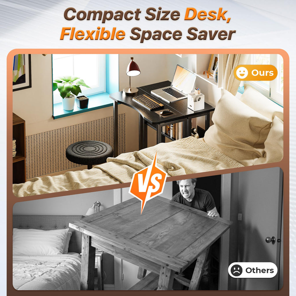 Folding Desk with Storage Shelf Z4913