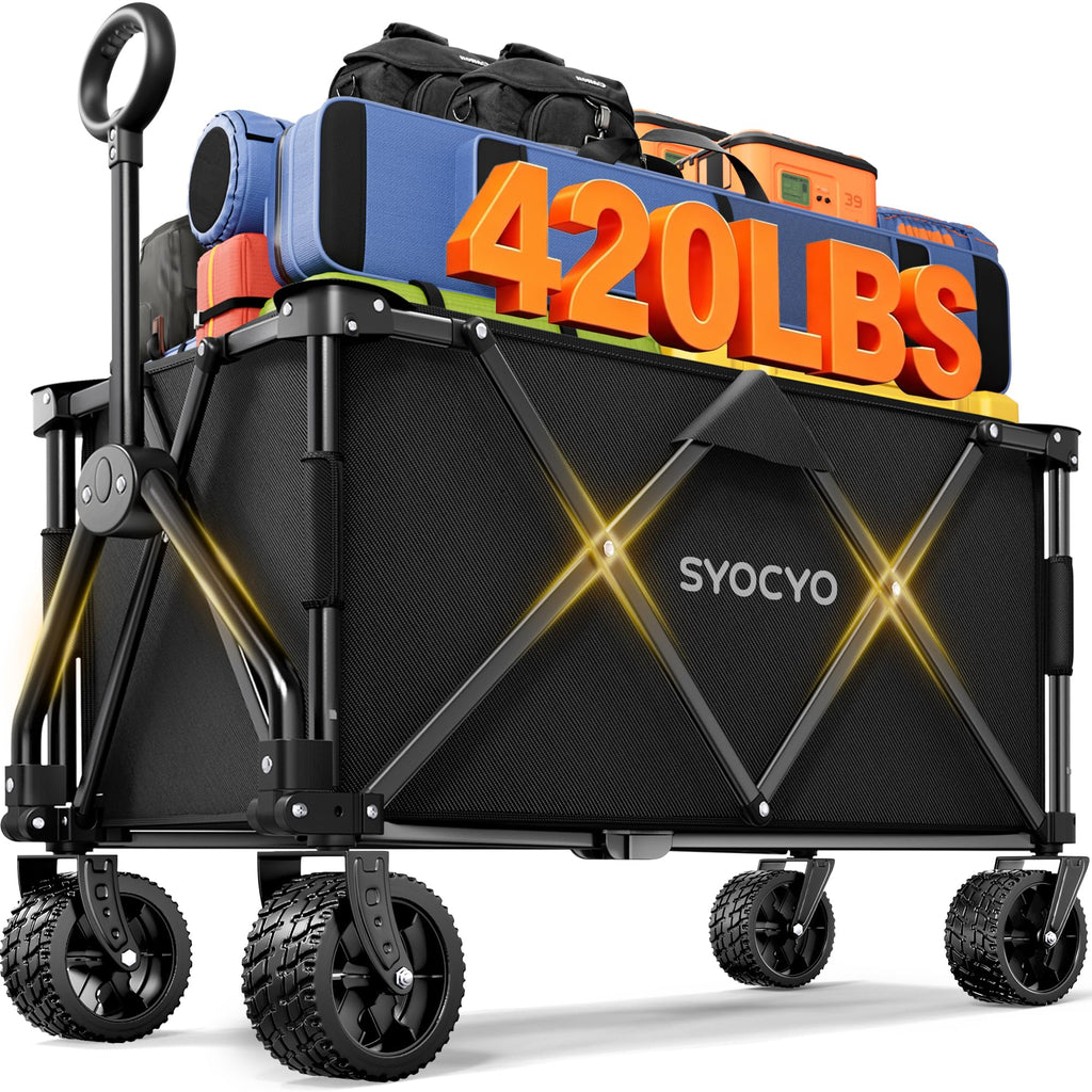 Foldable Wagon Cart with All-Terrain Wheels K708197