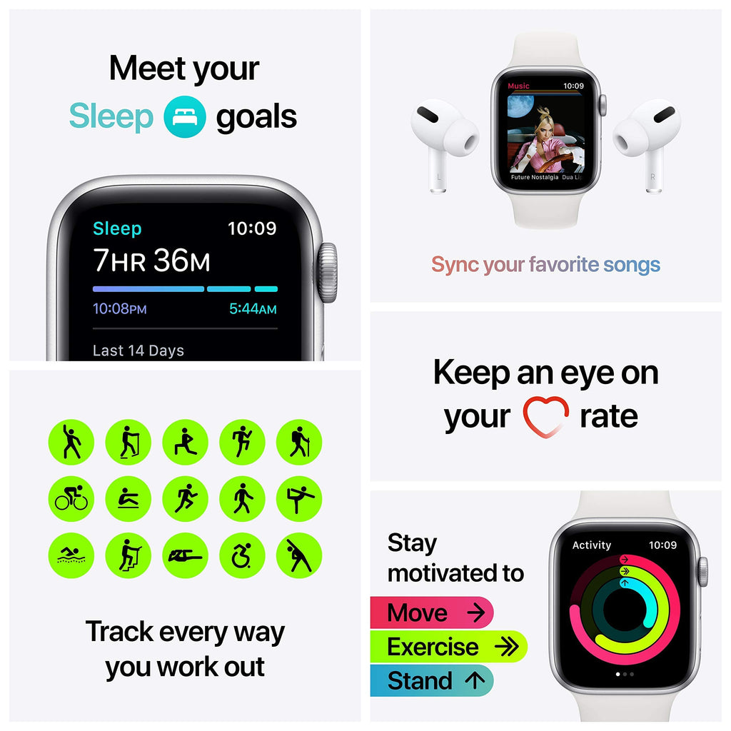 Silver Aluminum Case with White Sport Band Smartwatch B16593