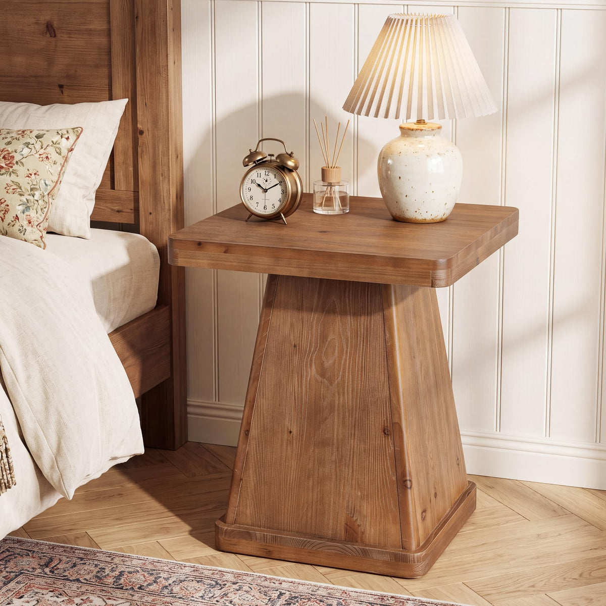 Solid Wood Side Table Set of 2 L6270