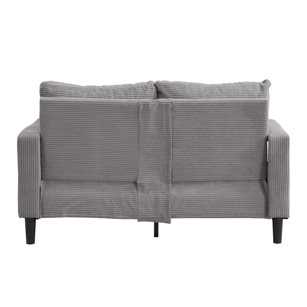 Light Gray 2-Seater Upholstered Loveseat Sofa P5061