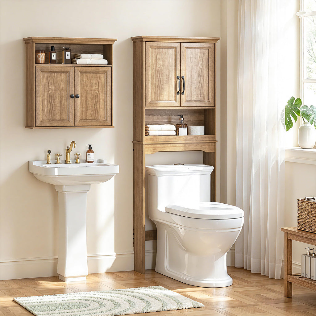 Over the Toilet Storage Cabinet with Doors W3727