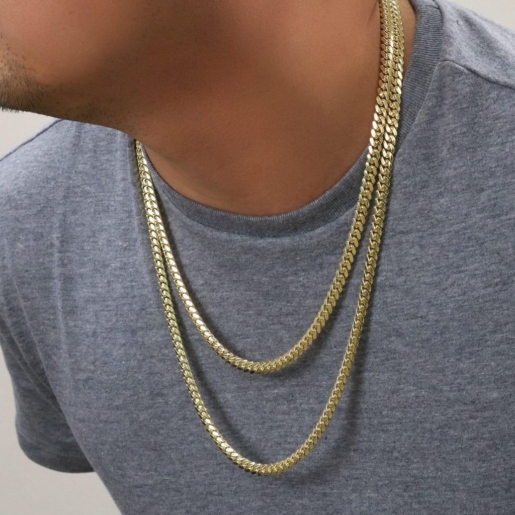 10k Yellow Gold Cuban Link Chain Necklace T883617