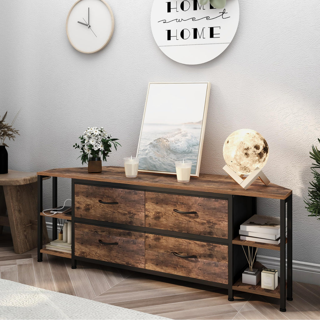 Brown Corner TV Stand with Drawer A619655