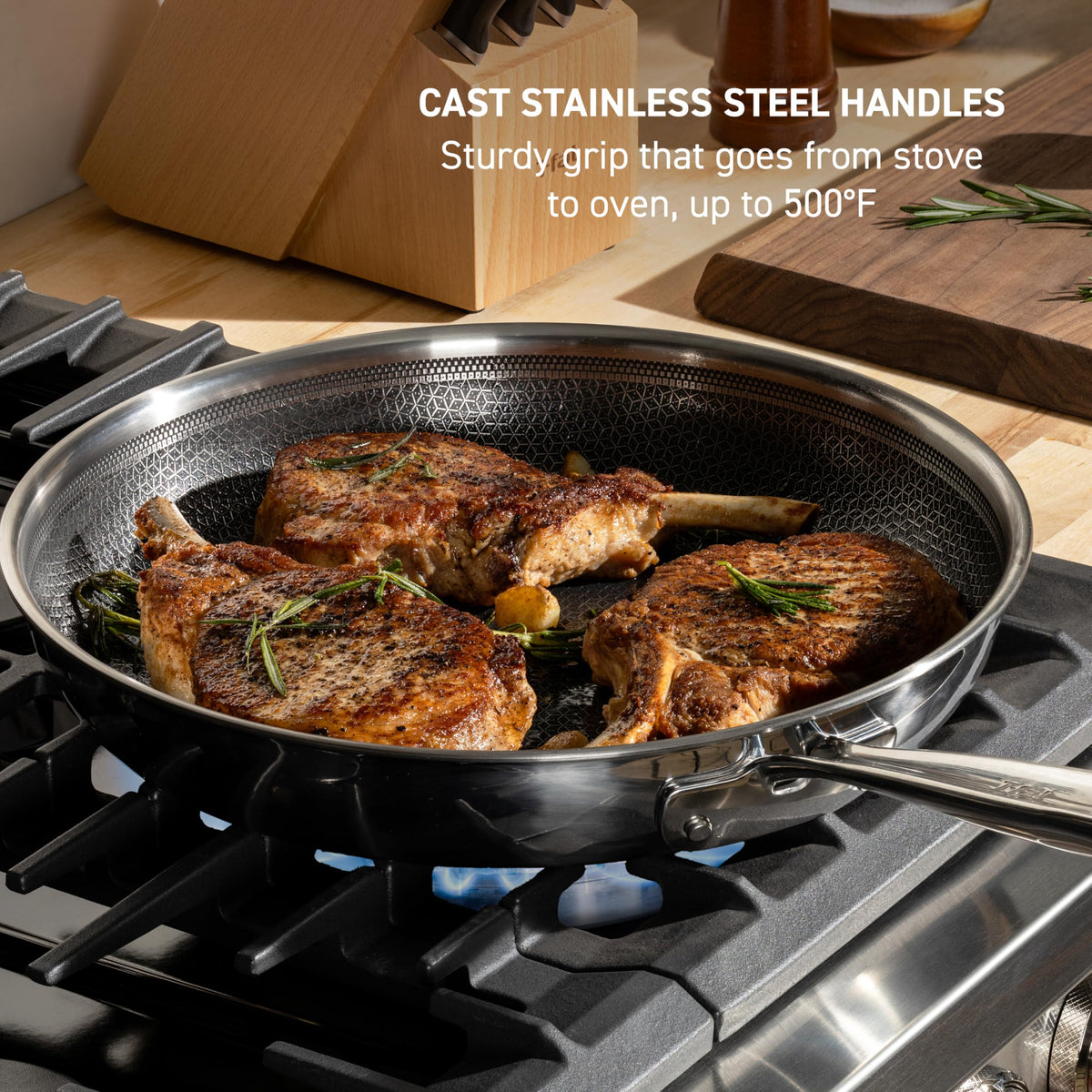 3 Piece Stainless Steel Frypan Cookware Set I105