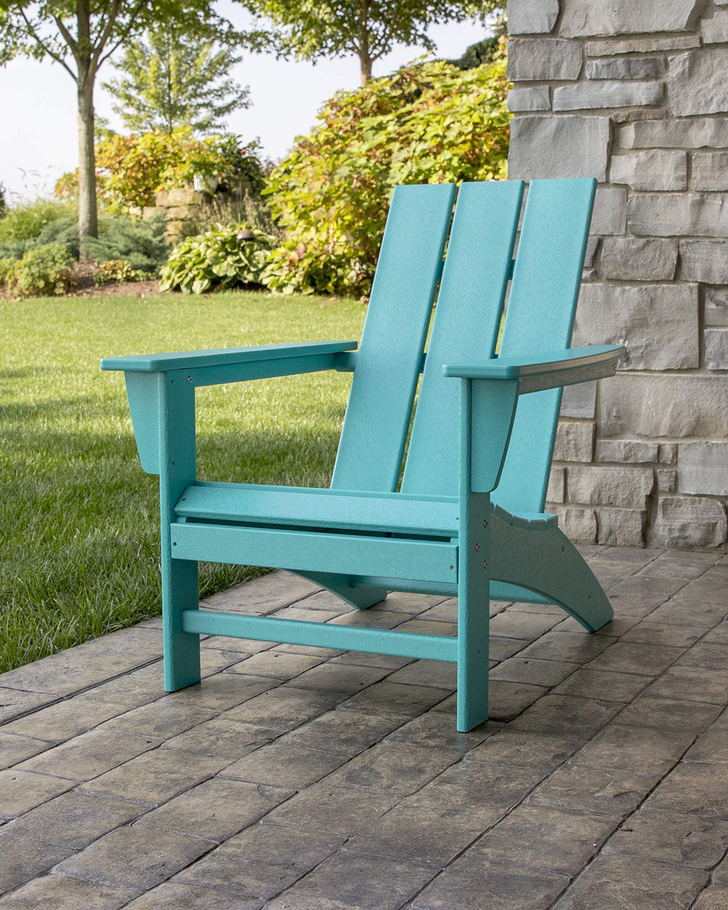 Navy Adirondack Chair & Side Table S685791