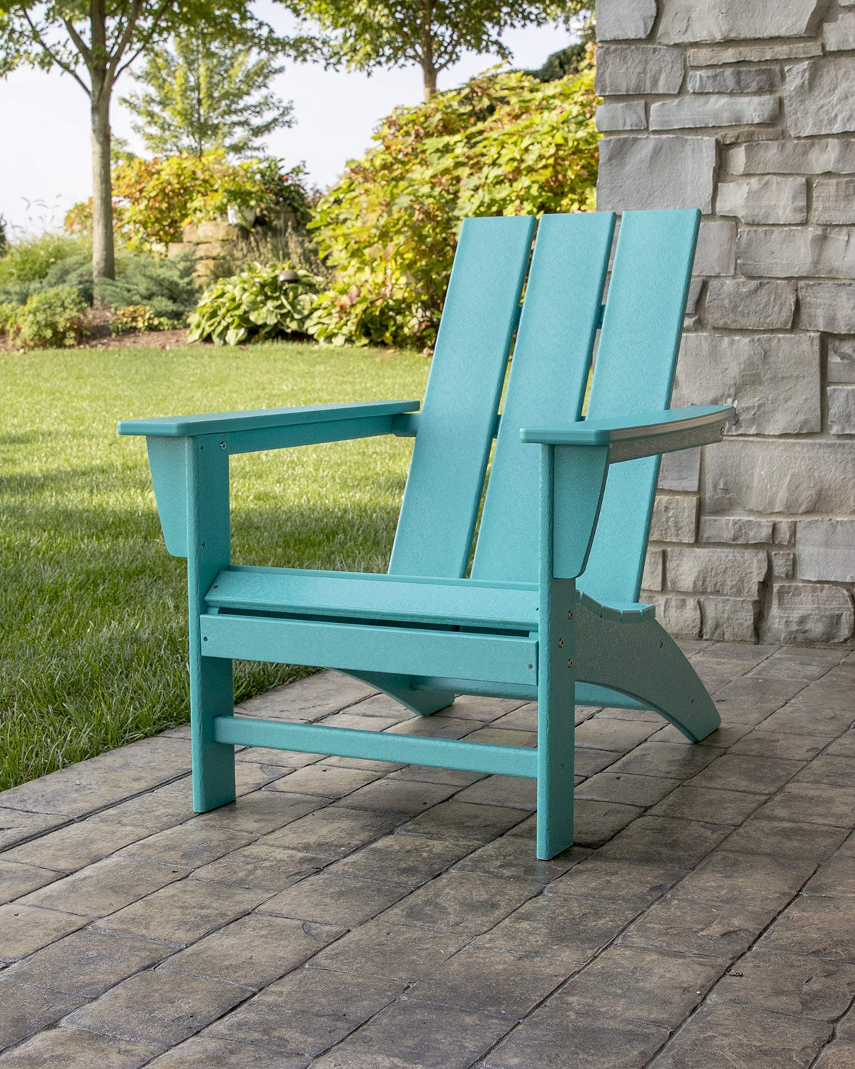 Navy Adirondack Chair & Side Table S685791
