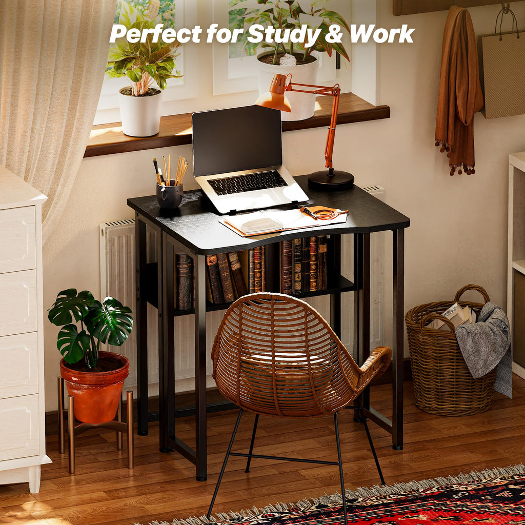 Folding Desk with Storage Shelf Z4913
