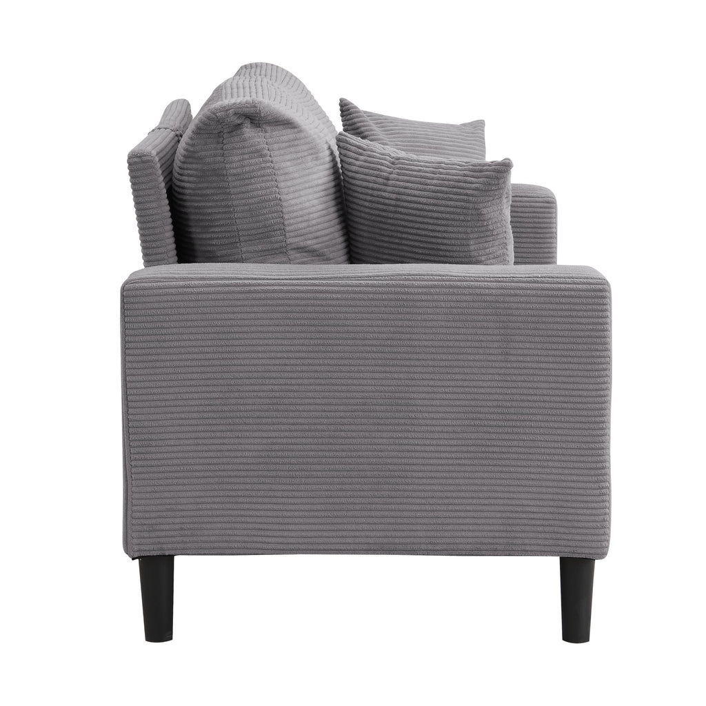 Light Gray 2-Seater Upholstered Loveseat Sofa P5061