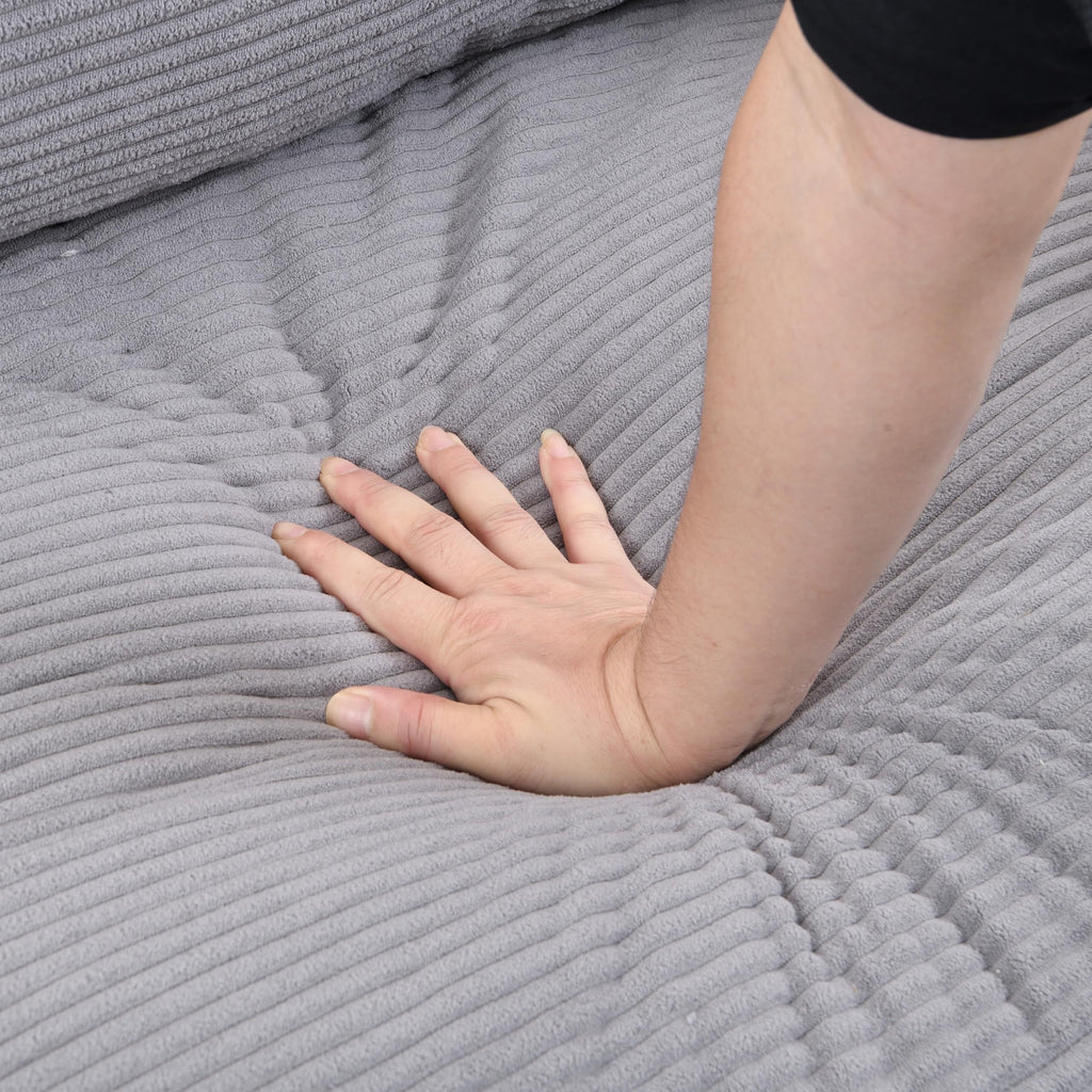 Light Gray 2-Seater Upholstered Loveseat Sofa P5061